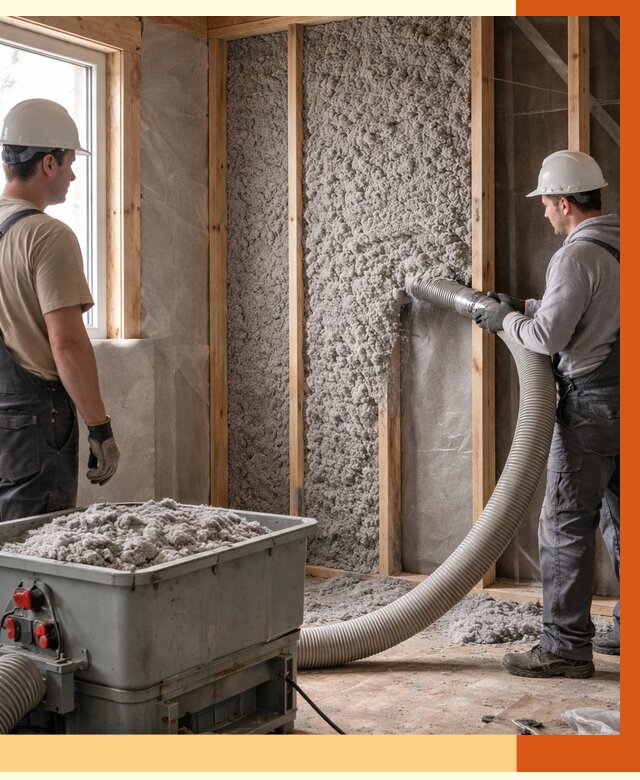 Утепление каркасного дома эковатой в Сургуте от 1840 руб. | ТепломастерСрг