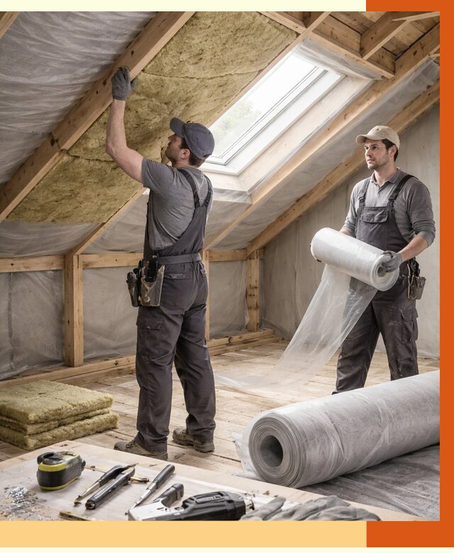 Утепление крыши изнутри мансарды в Сургуте от 4293 руб./м² | ТепломастерСрг