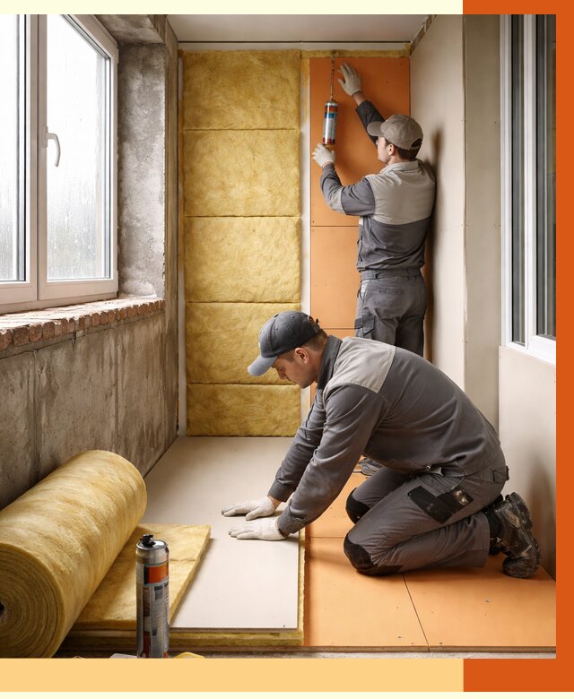 Утепление лоджии под ключ в Сургуте от 6644 руб/м2 — комплексное решение | ТепломастерСрг