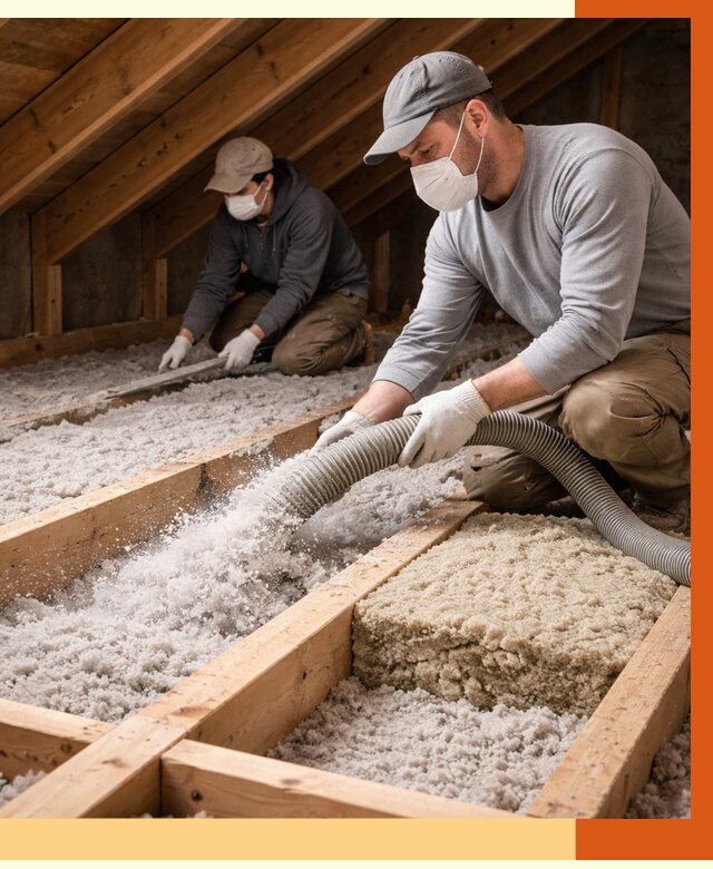 Заполнение полостей чердачного перекрытия в Сургуте от 4600 руб. | ТепломастерСрг