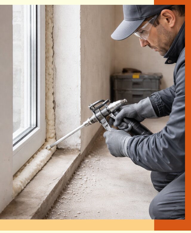 Герметизация стыков ППУ в Сургуте от 1687 руб. за м2 — утепление примыканий под ключ | ТепломастерСрг