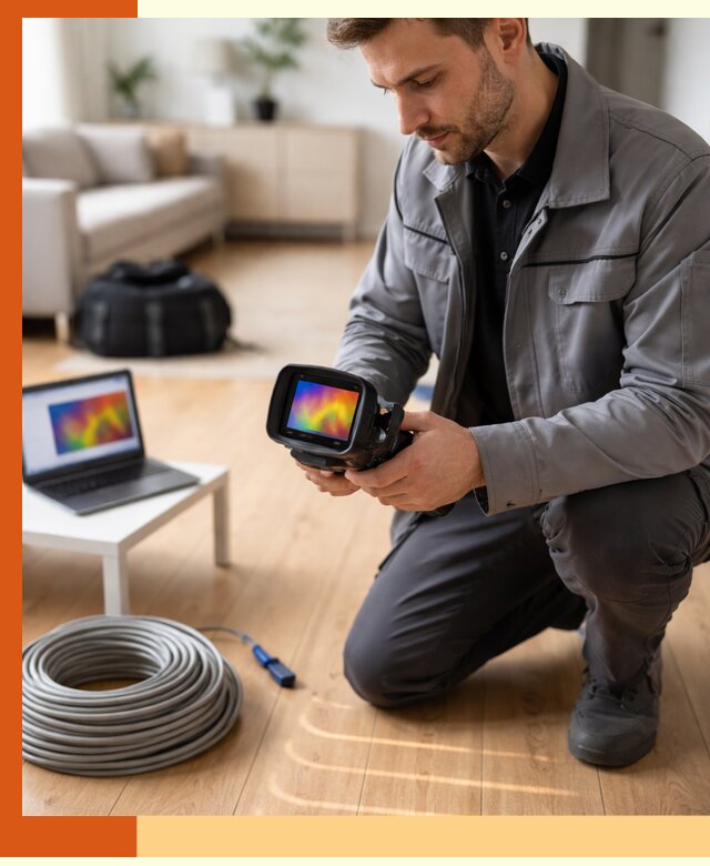 Тепловизионное обследование тёплого пола в Сургуте для точной диагностики